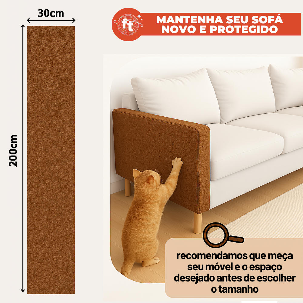 Tapete Arranhador 30x200cm para Gatos